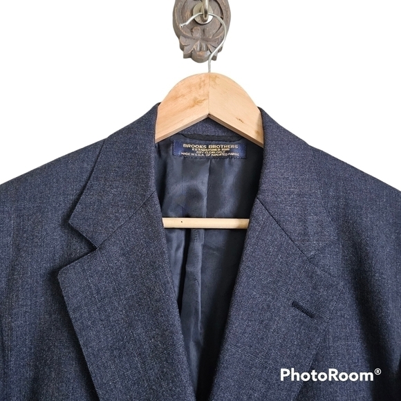 Brooks Brothers 100% Wool grey plaid unlined suit blazer jacket - Picture 4 of 11
